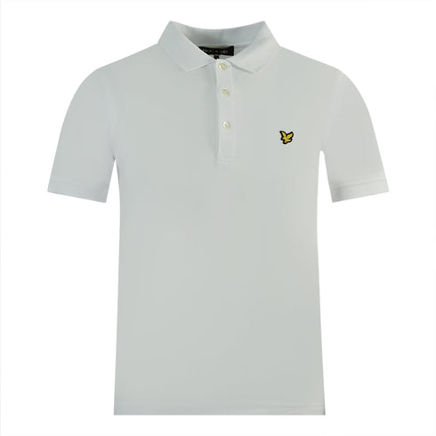 Lyle Scott Brand Chest Logo White Polo Shirt
